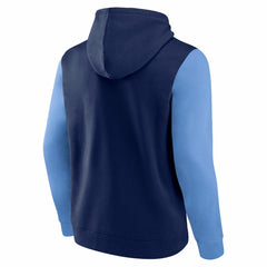 NBA - Memphis Grizzlies Logo Athletic Outline Colorblock Pullover Hoodie - Navy