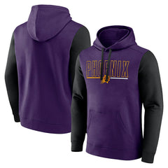 NBA - Phoenix Suns Logo Athletic Outline Colorblock Pullover Hoodie - Purple