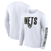 NBA - Brooklyn Nets Logo Athletic Vision Long Sleeve T-Shirt - White