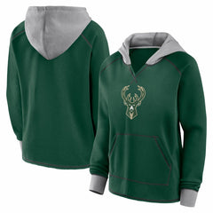 NBA - Milwaukee Bucks Logo Athletic Women's Boom Pullover Hoodie - Hunter Green