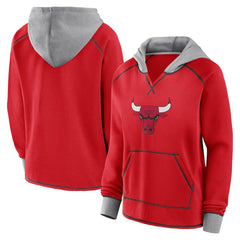 NBA - Chicago Bulls Logo Athletic Women's Boom Pullover Hoodie - Red
