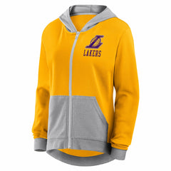 NBA - Los Angeles Lakers Logo Athletic Women's Hit It French Terry Full-Zip Hoodie - Gold