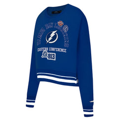Tampa Bay Lightning - Pro Standard Women's Area Code Cropped Pullover Sweatshirt Blue