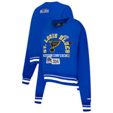St. Louis Blues - Pro Standard Women's Area Code Cropped Pullover Sweatshirt Blue
