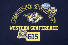 Nashville Predators - Pro Standard Women's Area Code Cropped Pullover Sweatshirt Navy