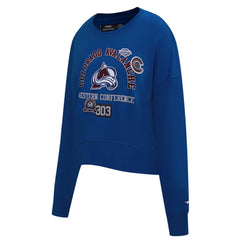 Colorado Avalanche - Pro Standard Women's Area Code Cropped Pullover Sweatshirt Blue