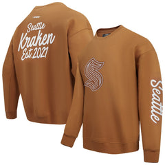 Seattle Kraken Pro Standard Paint the City Pullover Sweatshirt Brown