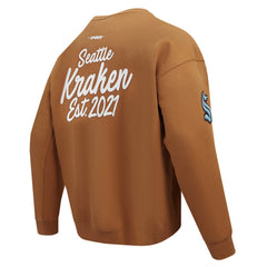 Seattle Kraken Pro Standard Paint the City Pullover Sweatshirt Brown