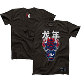 NBA - Philadelphia 76ers Hyperfly Unisex Year of the Dragon Lunar New Year Collection T-Shirt - Heather Black