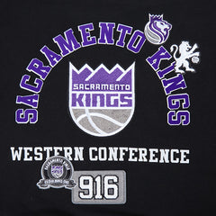 NBA - Sacramento Kings Pro Standard Women's Area Code Cropped Pullover Sweatshirt - Black