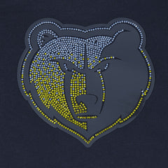 NBA - Memphis Grizzlies Pro Standard Women's Jewels Cropped Pullover Hoodie - Navy