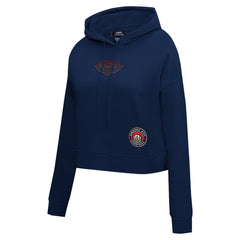 NBA - New Orleans Pelicans Pro Standard Women's Jewels Cropped Pullover Hoodie - Navy