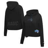 NBA - Orlando Magic Pro Standard Women's Jewels Cropped Pullover Hoodie - Black