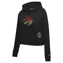 NBA - Toronto Raptors Pro Standard Women's Jewels Cropped Pullover Hoodie - Black