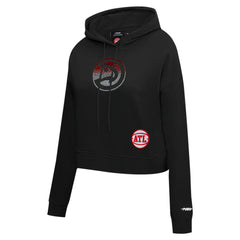 NBA - Atlanta Hawks Pro Standard Women's Jewels Cropped Pullover Hoodie - Black