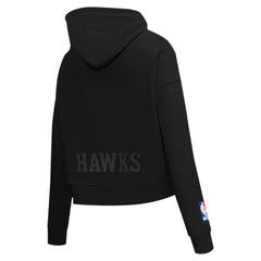 NBA - Atlanta Hawks Pro Standard Women's Jewels Cropped Pullover Hoodie - Black