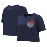NBA - Washington Wizards Pro Standard Women's Jewels Boxy Cropped T-Shirt - Navy