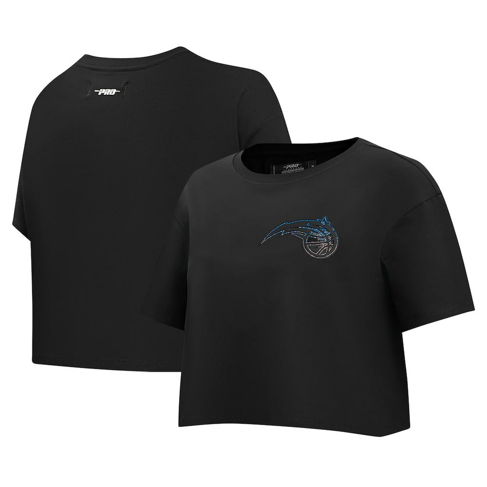 NBA - Orlando Magic Pro Standard Women's Jewels Boxy Cropped T-Shirt - Black
