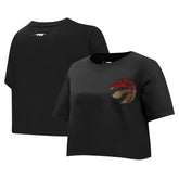 NBA - Toronto Raptors Pro Standard Women's Jewels Boxy Cropped T-Shirt - Black