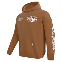 NBA - New Orleans Pelicans Pro Standard Paint the City Drop Shoulder Pullover Hoodie - Brown