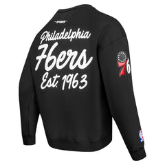 NBA - Philadelphia 76ers Pro Standard Paint the City Drop Shoulder Sweatshirt - Black