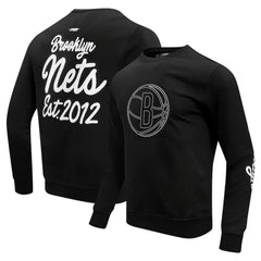 NBA - Brooklyn Nets Pro Standard Paint the City Drop Shoulder Sweatshirt - Black