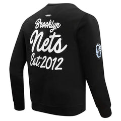 NBA - Brooklyn Nets Pro Standard Paint the City Drop Shoulder Sweatshirt - Black