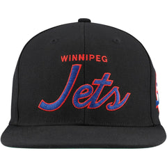 Winnipeg Jets - Mitchell & Ness Core Team Script 2.0 Snapback Hat Black