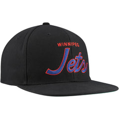 Winnipeg Jets - Mitchell & Ness Core Team Script 2.0 Snapback Hat Black