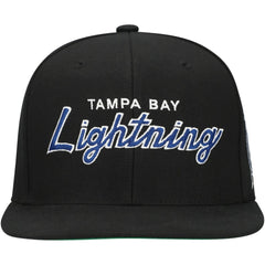 Tampa Bay Lightning - Mitchell & Ness Core Team Script 2.0 Snapback Hat Black
