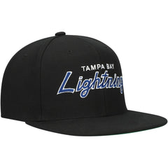 Tampa Bay Lightning - Mitchell & Ness Core Team Script 2.0 Snapback Hat Black