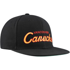 Vancouver Canucks - Mitchell & Ness Core Team Script 2.0 Snapback Hat Black