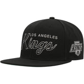 Los Angeles Kings - Mitchell & Ness Core Team Script 2.0 Snapback Hat Black