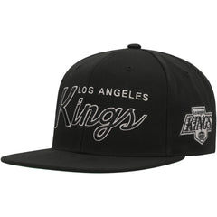 Los Angeles Kings - Mitchell & Ness Core Team Script 2.0 Snapback Hat Black