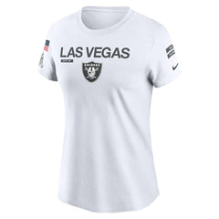 Las Vegas Raiders Women's 2024 Salute To Service Legend Performance T-Shirt White - Nike