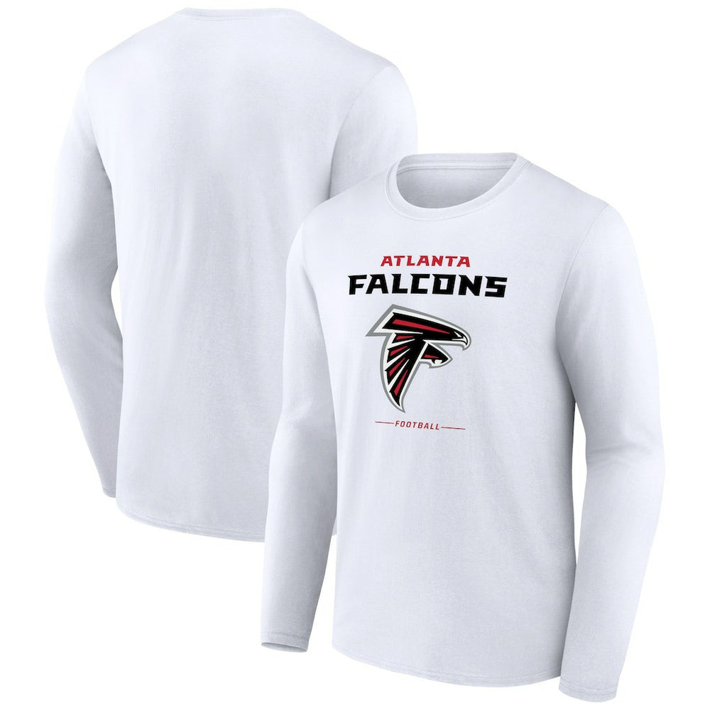 Atlanta Falcons Team Lockup Long Sleeve T-Shirt White - NFL