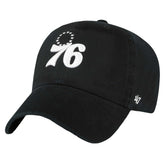 47 brand - Philadelphia 76ers '47 Core Logo Clean Up Adjustable Hat - Black