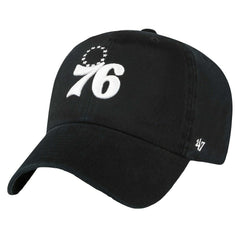 47 brand - Philadelphia 76ers '47 Core Logo Clean Up Adjustable Hat - Black