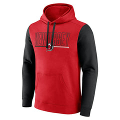 New Jersey Devils - Logo Athletic Deliver Fleece Pullover Hoodie Red