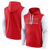 Detroit Red Wings - Logo Athletic Deliver Fleece Pullover Hoodie Red