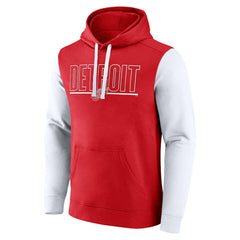 Detroit Red Wings - Logo Athletic Deliver Fleece Pullover Hoodie Red