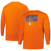 Houston Astros Profile Big & Tall Two-Hit Long Sleeve T-Shirt discount