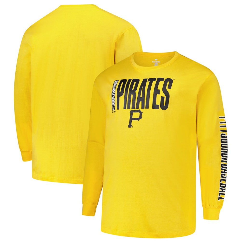 Pittsburgh Pirates Profile Big & Tall Two-Hit Long Sleeve T-Shirt Lifestyle