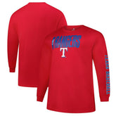 Texas Rangers Profile Big & Tall Two-Hit Long Sleeve T-Shirt Sale