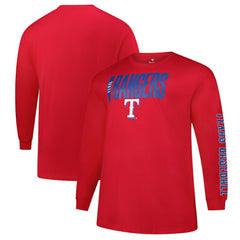 Texas Rangers Profile Big & Tall Two-Hit Long Sleeve T-Shirt Sale