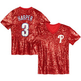 Bryce Harper Philadelphia Phillies Juniors Name & Number Sequin V-Neck Top Sale