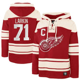 Dylan Larkin Detroit Red Wings - '47 Captain Patch Player Name & Number Lacer Pullover Hoodie Red