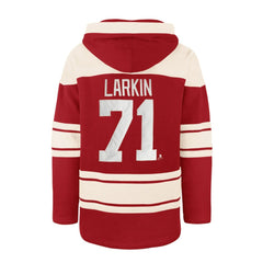 Dylan Larkin Detroit Red Wings - '47 Captain Patch Player Name & Number Lacer Pullover Hoodie Red