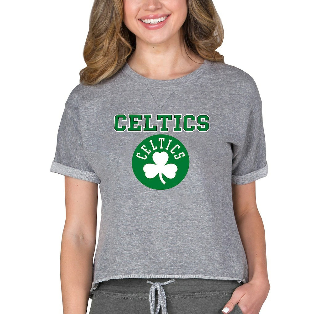 NBA - Boston Celtics Concepts Sport NBA Women's Concepts Mainstream Terry SS Top - Gray