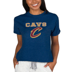 NBA - Cleveland Cavaliers Concepts Sport NBA Women's Concepts Mainstream Terry SS Top - Navy